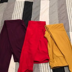 LuLaRoe OS bundle 3 solids NWOT/EUC