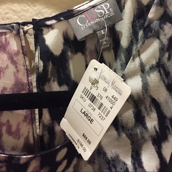 Cusp By Neiman Marcus Printed Asymmetrical Dress - image 3