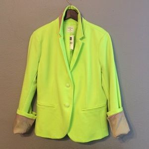 Bright green Gap Academy Blazer with nude details