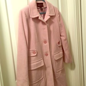 Long pink Pea coat