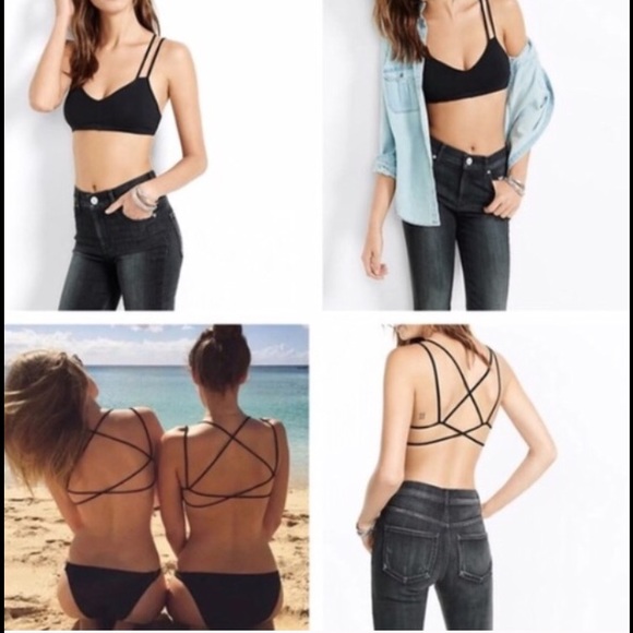 💘HOT💘 SEXY Black strappy bralette👯💖👯💖 - Picture 3 of 4