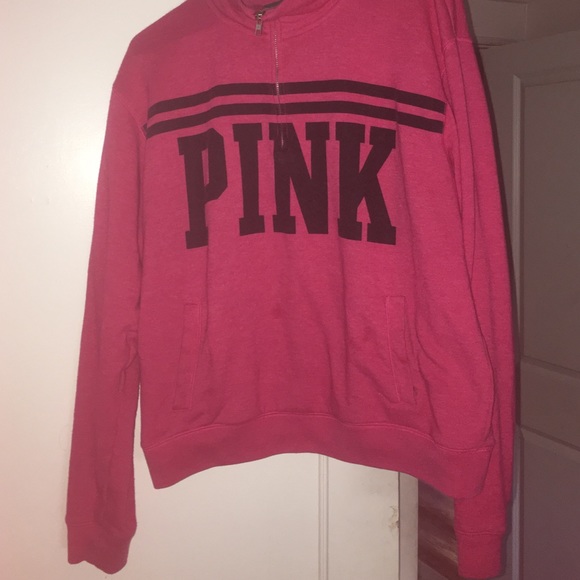 Pink Half-Zip Sweatshirt