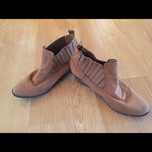 Girls Tan Beige Union Bay Ankle Boots Sz 3