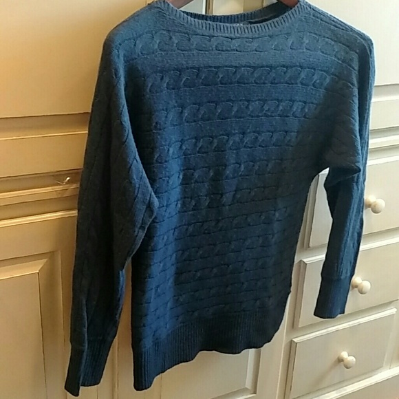 XS Ralph Lauren blue cable knit sweater