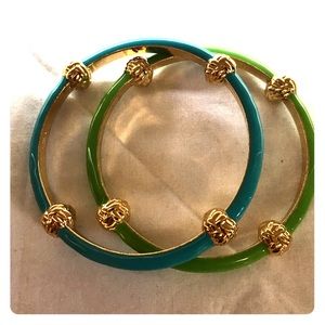 Lily Pulitzer green and blue bracelets