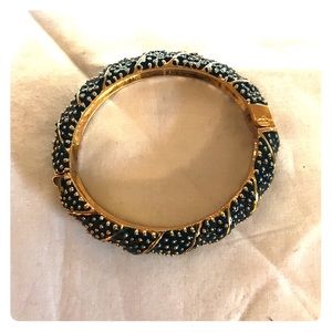 Navy gold bracelet