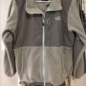 Turquoise and grey north face women's