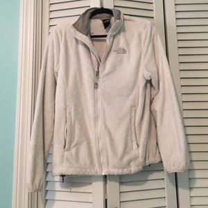 White zip up north face