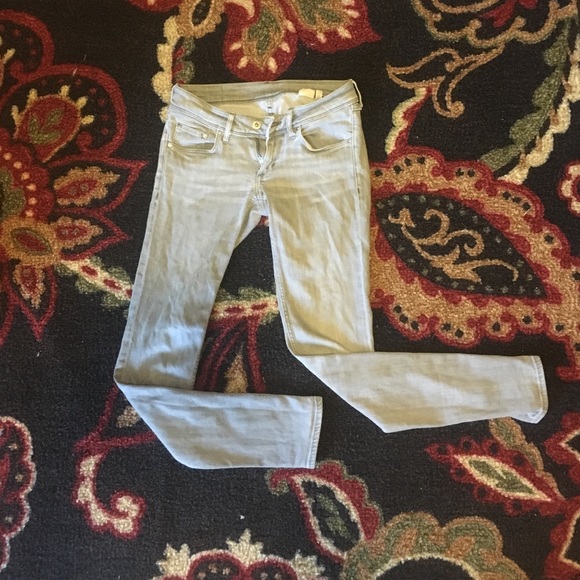 Super Skinny Low Rise Jeans - Gray Denim