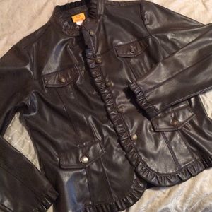 Size 6 faux leather jacket