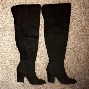 Express Faux Suede Thigh High Boot