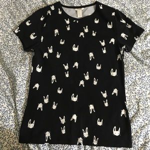 Bunny black/white tshirt