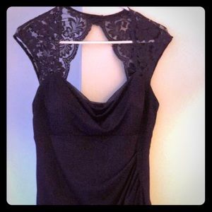 Plum purple chiffon knee length dress