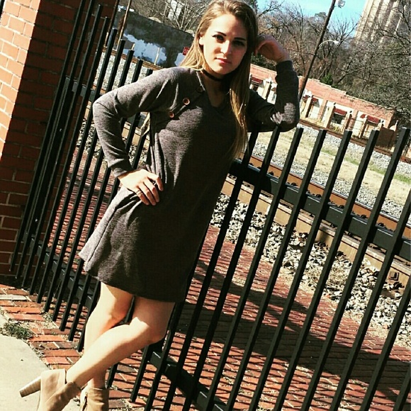 Long Sleeve Sweater Dress - Picture 2 of 3