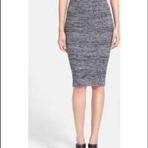 Alice + olivia knit grey pencil skirt
