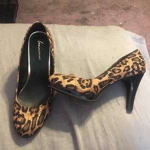 Lane Bryant animal print heels