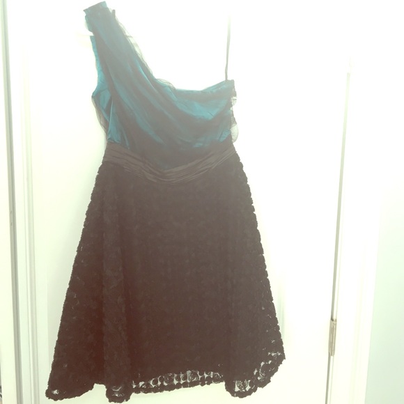 ModCloth Minuet one strap rosette dress S Small