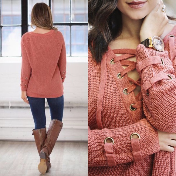 •FINAL PRICE• Laced-Up All Day Marsala - Picture 2 of 3