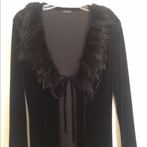 1990s Heart Moon Star velvet duster