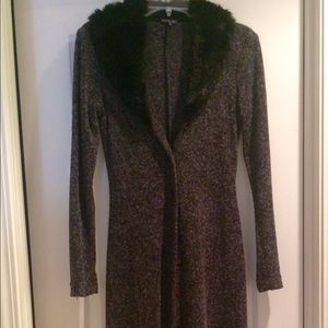 1990s Heart Moon Star long sweater duster