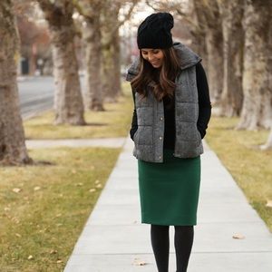 Old Navy tweed wool vest lined with black fleece M