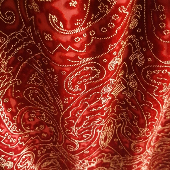 Burgundy Velour Midi Skirt - Picture 2 of 3