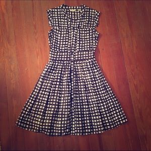 Anthro Black/White Checked Dress
