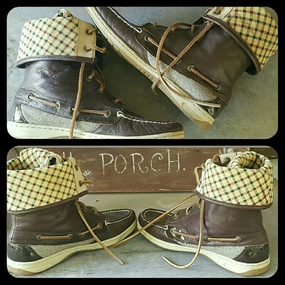 💣SOLD💥🌈 Sperry Topsider RAD PLAID Lined boots - Picture 2 of 4