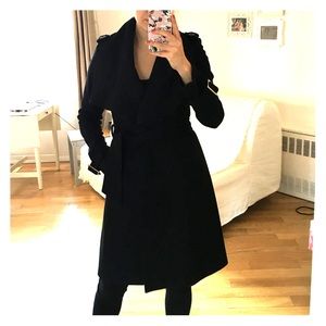 Classic black Ted Baker wool coat