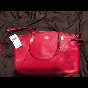 Red coach purse