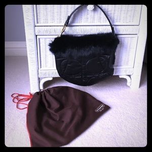 New Condition Black Winter Coach Purse
