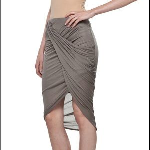 Helmet Lang jersey wrap skirt