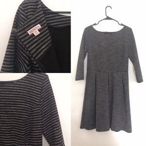 Black and Gray Striped Dress