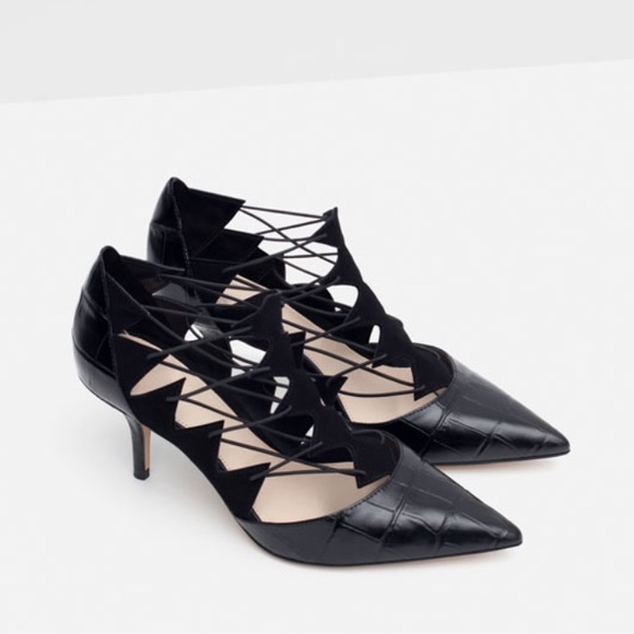 Zara leather heels