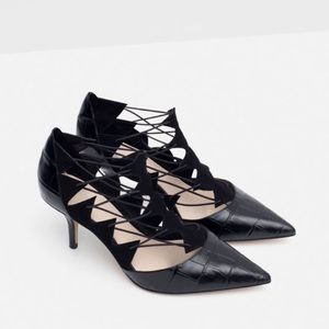 Zara leather heels