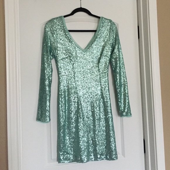 Mint Green Sequin Dress