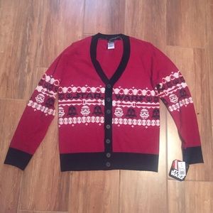 RESERVED>>Star Wars red and black cardigan sweater