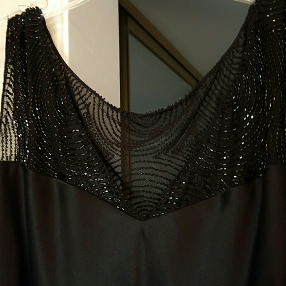 Beautiful Black Satin Slip Dress - Picture 2 of 4