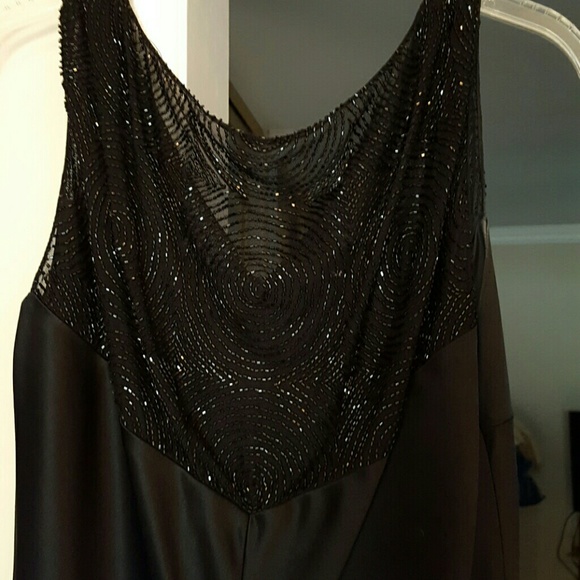 Beautiful Black Satin Slip Dress - Picture 4 of 4