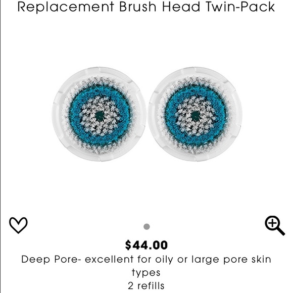 Two Clarisonic Deep Pore Brush Heads