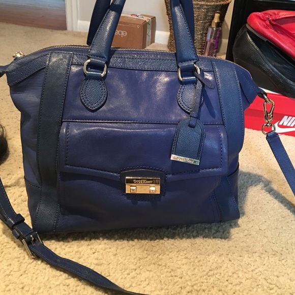 Cole haan blue leather bag