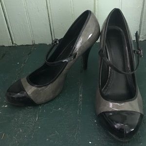 Grey and Black Heels