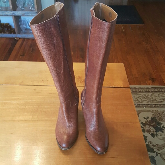 Lucky Brand Shoes - Lucky Brand Cognac Leather Knee-High Boots