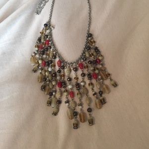 Boho drape/ bib necklace