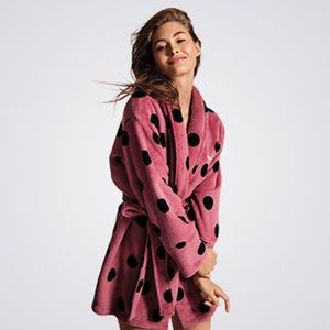 VS PINK plush fleece robe XS/S