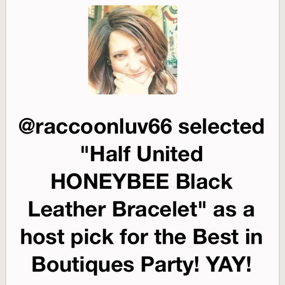 MOVING MUST GO Half United HONEYBEE Black Bracelet - Picture 5 of 8
