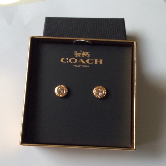 Coach Rose Gold Studs - Picture 4 of 4