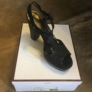 Coach Lydia black  4 1/2 inch heel