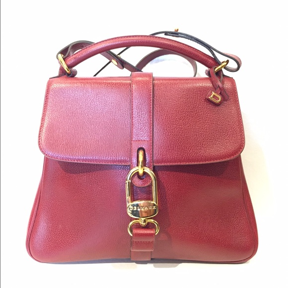 🚫SOLD🚫Delvaux dark red leather satchel bag
