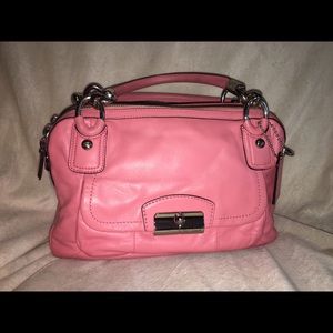 Coach Kristin leather double zipper satchel Coach Kristin leather double zipper satchel
